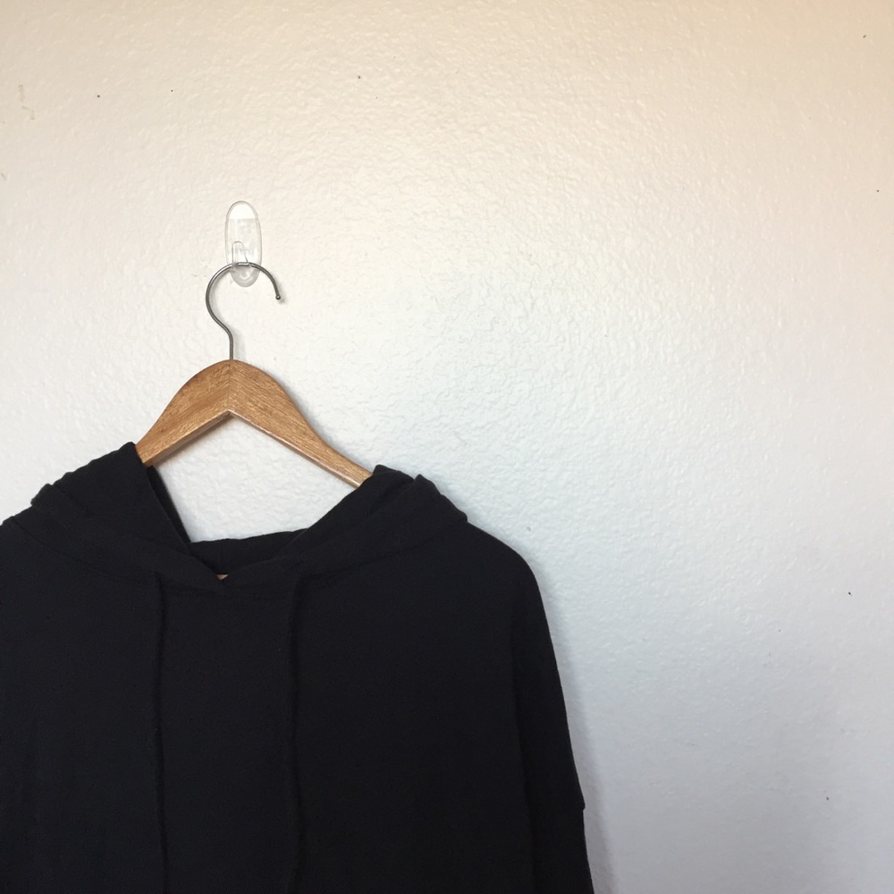 SOLD// Zara oversized hooded black sweatshirt